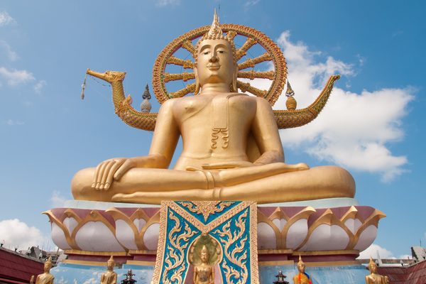 La statua dorata del Big Buddha di Koh Samui